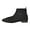 Black, variant on Women's Slip-On Ankle Boots - Pointed Toe Low Heel with Elastic Sides