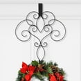 thumbnail image 2 of Haute Decor 18-Inch Scrollwork Wreath Hanger- Black Style: Full Scroll Design, 2 of 5