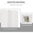thumbnail image 4 of HOMCOM Room Divider, 4 Panel Folding Privacy Screen, 6FT Tall Portable Wicker Weave Partition Wall Divider for Bedroom, Home Office, White, 4 of 9