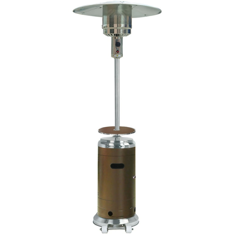Hanover 7-Ft. 48,000 BTU Steel Umbrella Propane Patio Heater in  Bronze/Stainless Steel | Outdoor Heating for Patio, Deck, Backyard, Porch |  Push Button Start | Adjustable Temperature | HAN002BRSS - Walmart.com