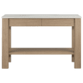 thumbnail image 4 of Bouclair Table Console Moderne en Bois Blanc et Naturel avec Dessus Blanc, 4 of 6