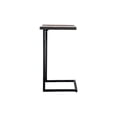 thumbnail image 2 of C Shape Mango Wood Sofa side End Table with Metal Cantilever Base, Brown and Black - Saltoro Sherpi, 2 of 2
