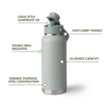 thumbnail image 3 of Ozark Trail 32 oz Stainless Steel Insulated Chug Water Bottle, Sage Green, 3 of 13