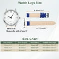 thumbnail image 2 of Correas de reloj de cuero Uxcell para hombres y mujeres, correa de reloj de liberación rápida de 18 mm, correa de reloj de cuero plana y delgada elegante con herramientas para correas, azul, 2 of 7