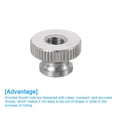 thumbnail image 4 of Uxcell Knurled Thumb Nuts, 5 Pack M4 x D12mm x H8mm Stainless Steel Knobs Fasteners Through Hole for 3D Printer Parts, 4 of 5