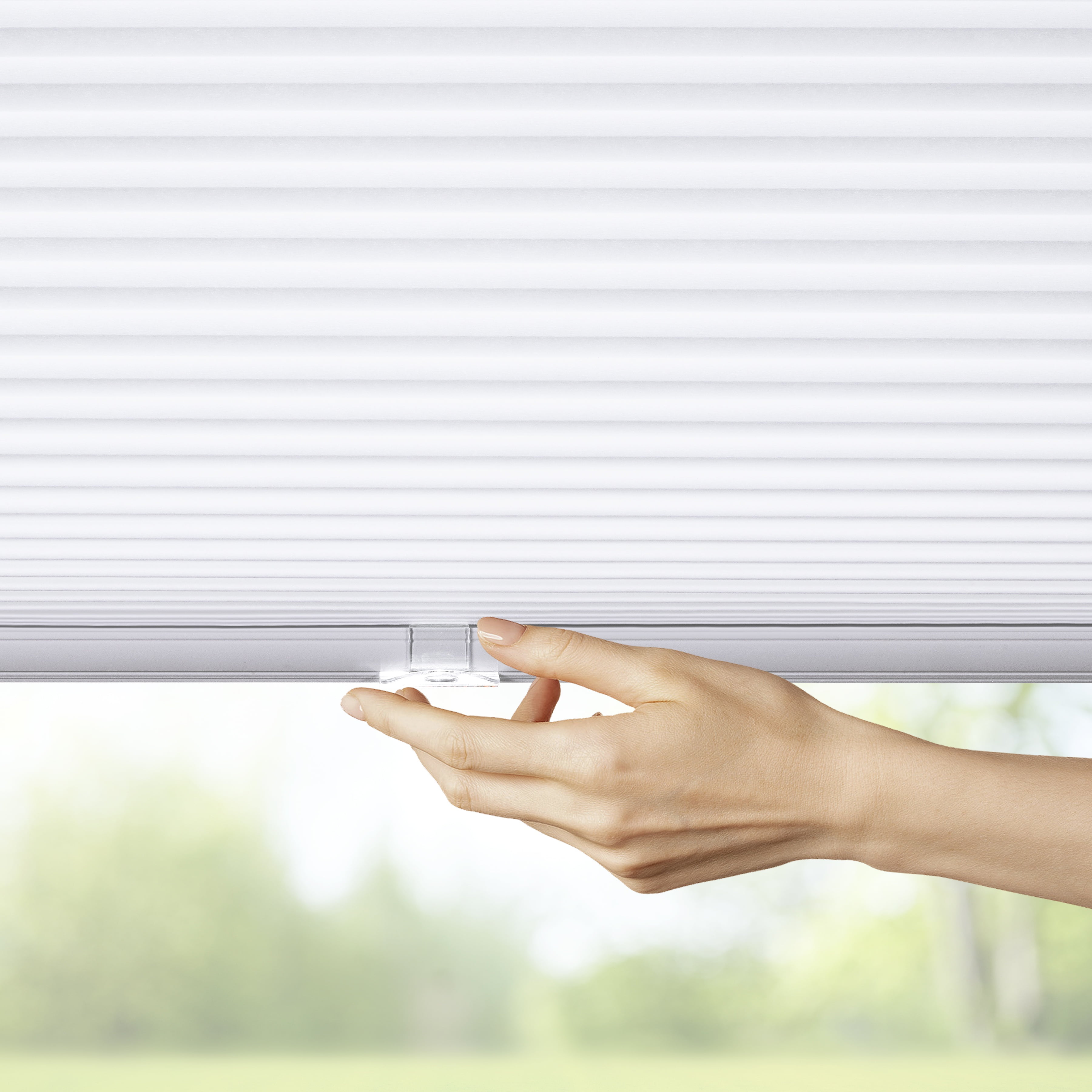 Coverscaped Top-Down Bottom-Up Cellular Shade, Light Filtering White, 61.75x48