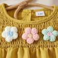 thumbnail image 5 of Amidoa Girls Summer 2 Piece Outfits Kids Ruffle Sleeve Short Sleeve and Shorts Casual Clothing Sets Yellow Size 9, 5 of 7