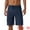Navy Blue, variant on DARING DIVA Men's Solid Color Side Pockets Lining Summer Board Shorts 38 Navy Blue