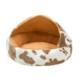 thumbnail image 3 of lionlar Bed Dog Tent Calming Comfortable Hand or Machine Washable Self Warming Nest Soft Coffee 40cmx40cm, 3 of 9