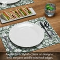 thumbnail image 2 of Luxurious Flower Fest Vegan Leather Placemats 4 Pack Look and Feel of Genuine Leather Infused with Copper, 2 of 6