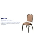thumbnail image 5 of Flash Furniture 4 Pack HERCULES Series Crown Back Stacking Banquet Chair in Gold Diamond Patterned Fabric - Gold Vein Frame, 5 of 9