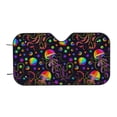 thumbnail image 7 of Picia Rainbow Jellyfishes Curved Windshield Sunshade Accordion Folding Style Auto Shade for Car Truck SUV Van Blocks UV Ray Sun Visor Protector -, 7 of 7