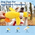 thumbnail image 2 of Interactive Squeaky Dog Chew Toy, Ideal Dog Toys for Chewers, Small, Medium & Large Dogs - Crinkle Duck (Yellow), Large, 2 of 8