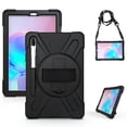 thumbnail image 2 of XYX Case for Samsung Galaxy Tab S6 10.5 inch SM-T860/SM-T865 with 360 Degree Rotating, Hand Strap, Shoulder Strap, Black, 2 of 7