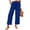Blue, variant on Pants for Women High Waisted Wide Leg Trousers 2026 Summer Palazzo Casual Pant Flowy Drawstring Beach Pants Gray XXL