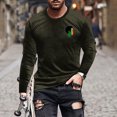 thumbnail image 1 of Blusas y camisas de manga larga con cuello redondo para hombre, blusa con estampado de liberación, de manga larga y cuello redondo, blusa para hombre., 1 of 5