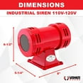 thumbnail image 2 of Vixen Horns Loud Air Raid Siren - Industrial Alarm Heavy Duty Electric Motor 120V, Fire Tornado Siren Horn (Omnidirectional, 116 dB, Range 1600 ft), 2 of 4