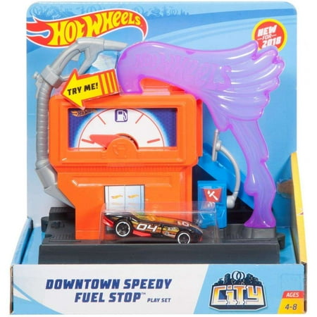 Hot Wheels City Downtown Super Fuel Stop Playset