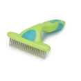 thumbnail image 4 of MPP Dog and Cat Undercoat Rake Bath Brush - Swivel Chrome Pins, Non Slip Grip - 1 Rake, 4 of 6