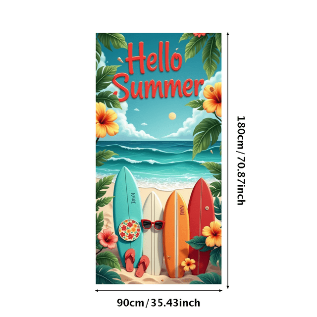 Bannière Décorative d'Été pour Plage, Océan, Sable, pour Fête en Plein Air, Événement, Pique-Nique