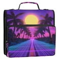 thumbnail image 5 of FORMRS Zipper Binder with Shoulder Strap 2-inch Ring 500 Sheet Capacity File Bag, Purple Neon Road, 5 of 5