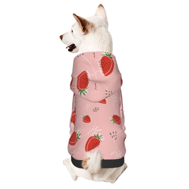 Balery Cute Strawberry C Sudadera con Capucha para Perros Pequeños – Ropa para Mascotas, Disfraz para Perros y Gatos, Ideal para Fiestas y Cosplay-Medium