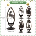 thumbnail image 3 of 4 Pieces Retro Metal Pillar Candle Holders Artificial Christmas Candle Holders Centerpiece Candlestick Holders Decorative Pillar Candles Holder Display Christmas Table Decorations, 3 of 8