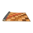 thumbnail image 2 of Ahgly Company Indoor Square Checkered Orange Modern Area Rugs, 7' Square, 2 of 4