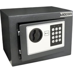 Lockstate 0.35 cu. ft. Small Closet Safe with Electronic Lock, LS-17EN Grey