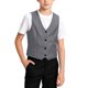 thumbnail image 2 of Odeerbi Chaqueta de Traje de Niños Con Cuello En V Chaqueta de Botón Con Bolsillos Chaqueta de Vestido Formal Para La Fiesta de Boda, 2 of 7