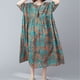 thumbnail image 5 of Nuevo vestido de lino de algodón para mujer de moda con cuello en O bolsillos de manga corta co Abanopi Vestido de mujer, 5 of 7