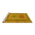 thumbnail image 2 of Ahgly Company Machine Washable Indoor Rectangle Persian Yellow Traditional Area Rugs, 3' x 5', 2 of 4