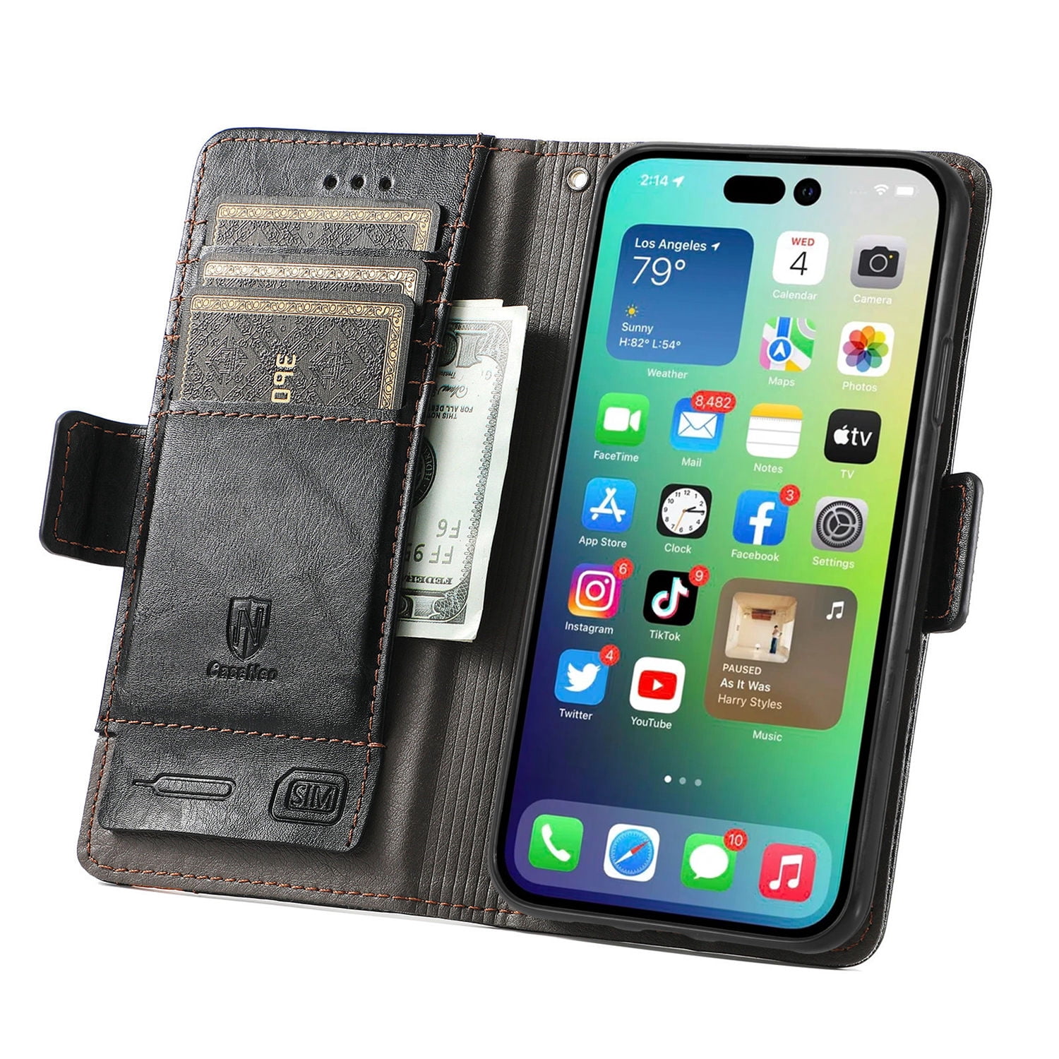 Leather Wallet Phone Case For Xiaomi Poco F6 Pro C55 C65 C50 F5 Pro M6 Pro Poco X5 Pro X4 M5 F4 F3 Quality Leather Phone Case With Card Holder Zipper