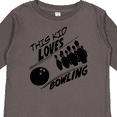 thumbnail image 4 of Inktastic This Kid Loves Bowling Boys or Girls Long Sleeve Toddler T-Shirt, 4 of 5