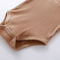 thumbnail image 7 of Sopiago Toddler Girl Fall Outfits Baby Boy Girl Clothes Ribbed Knitted Cotton Long Sleeve Romper Long Pants Solid Color Fall Winter Outfits Baby Clothing Set Boy Coffee,0-3 Months, 7 of 7