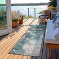 thumbnail image 6 of Addison Rugs Chantille Indoor/Outdoor Transitional Watercolors Teal Washable Runner Rug, 2'3" x 7'6", 6 of 6