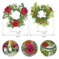 thumbnail image 7 of Lohuatrd 2Pcs Candlestick Garland Realistic Simulation Rose Wreath Candle Holder Garland for Home Wedding Decoration, 7 of 7