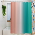 thumbnail image 6 of Gradient Pink Green Shower Curtain, Modern Abstract Minimalist Orange Brown Ocean Beach Waterproof Shower Curtain Set with 12 Hooks Lightweight Bath Curtains Fabric Bathroom Decor 48x72 Inches, 6 of 9