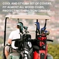 thumbnail image 7 of FINGER TEN Golf Club Head Covers Woods Driver Fairway Hybrid 3/4/5 Set, Headcovers Men 1 3 5 7 X Interchangeable Number Tag, Fit All Wood Clubs, 7 of 7