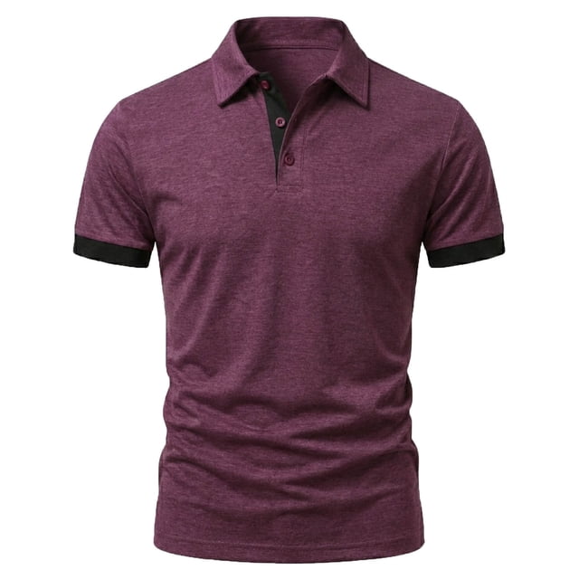 StSilkitty Men's Casual Short Sleeve Golf Shirts Solid Color Collared Buttons T-Shirt Soft Breathable Tops