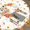 thumbnail image 6 of Fall Tablecloth Round 60 Inch Buffalo Plaid Autumn Harvest Pumpkin Tablecloths Thanksgiving Maple Leaves Decoration Outdoor Table Cloth for Dining Kitchen Holiday Party Picnic Home Decor, 6 of 6