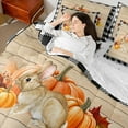 thumbnail image 4 of Manfei Kawaii Guinea Pig Bedding King Size, Fall Pumpkin Bedding Sets King Size, Happy Harvest Reversible Comforter Sets with Sheets, Ultra Soft Bedroom Decorative, 7 Pieces, 4 of 6