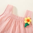 thumbnail image 5 of Inadays Baby Girl Clothes Summer Cotton Outfits Ruffle Hem Sleeveless Shirt Kid Flower Tops Vest Short Set 2pcs Outfits for Girl Infant Toddler Baby, Pink, 9-12M, 5 of 11