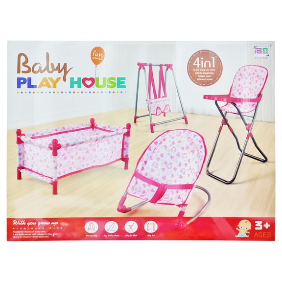 SET DE ACCESORIOS BABY PLAY HOUSE PARA MUÑECA 4 EN 1