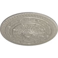 thumbnail image 3 of 37 1/2"OD x 3 3/8"P Naple Ceiling Medallion (Fits Canopies up to 3 3/8"), Hand-Painted Pearl White, 3 of 5