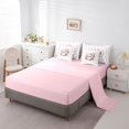 thumbnail image 4 of Manfei Bowknot Kitten Twin Bedding, Cartoon Blossoms Flower Bedding Comforter Set, Pink, Pink Reversible, 7 Pieces, 4 of 6