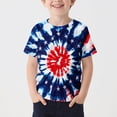 thumbnail image 4 of T-Shirt Graphique à Manches Courtes pour Enfants, Mélange Doux Polyester-Spandex, Col Rond, Imprimé Dégradé Coloré, Port Quatre Saisons, Lavage à la Main Seulement, 4 of 6
