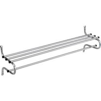 60 in. Interion Wall Mount Coat & Towel Rack with Shelf, Chrome