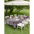 thumbnail image 4 of Outdoor Tablecloth with Umbrella Hole for Patio/Picnic/Party/Camping, Red Grey Abstract Waterproof Table Cloth Rectangle Table Cover Washable, Vintage Graffiti Distressed Mottled Art (60"x 102"), 4 of 9