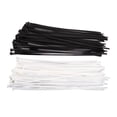 thumbnail image 1 of Bridas de nailon ajustables reutilizables con cremallera para cables, 100 Uds., para exteriores, hogar, taller, oficina, 1 of 12